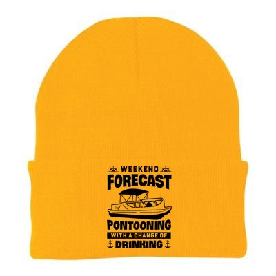 Weekend Forecast Pontooning With A Chance Of Ing Meaningful Gift Knit Cap Winter Beanie