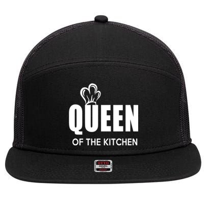 Wholesome Family Queen Of The Kitchen Cooking Gift 7 Panel Mesh Trucker Snapback Hat