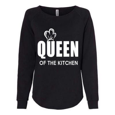 Wholesome Family Queen Of The Kitchen Cooking Gift Womens California Wash Sweatshirt