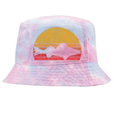 Walleye Fishing Retro Walleye Sauger Fisherman Tie-Dyed Bucket Hat