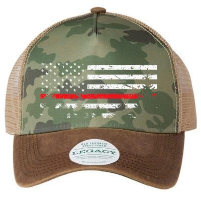Wildland Firefighter Red Line American Flag Legacy Tie Dye Trucker Hat