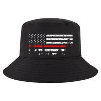 Wildland Firefighter Red Line American Flag Cool Comfort Performance Bucket Hat