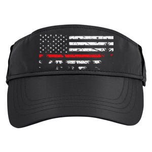 Wildland Firefighter Red Line American Flag Adult Drive Performance Visor