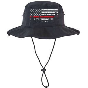 Wildland Firefighter Red Line American Flag Legacy Cool Fit Booney Bucket Hat