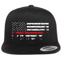 Wildland Firefighter Red Line American Flag Flatbill Hat