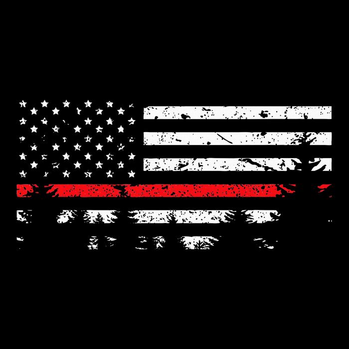 Wildland Firefighter Red Line American Flag Flatbill Hat