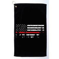 Wildland Firefighter Red Line American Flag Golf Towel