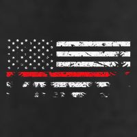 Wildland Firefighter Red Line American Flag Golf Towel