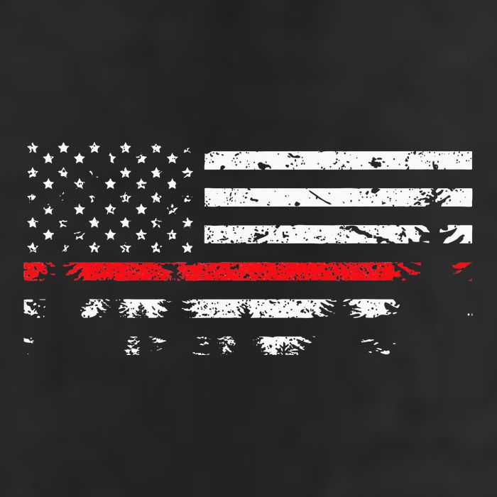 Wildland Firefighter Red Line American Flag Golf Towel
