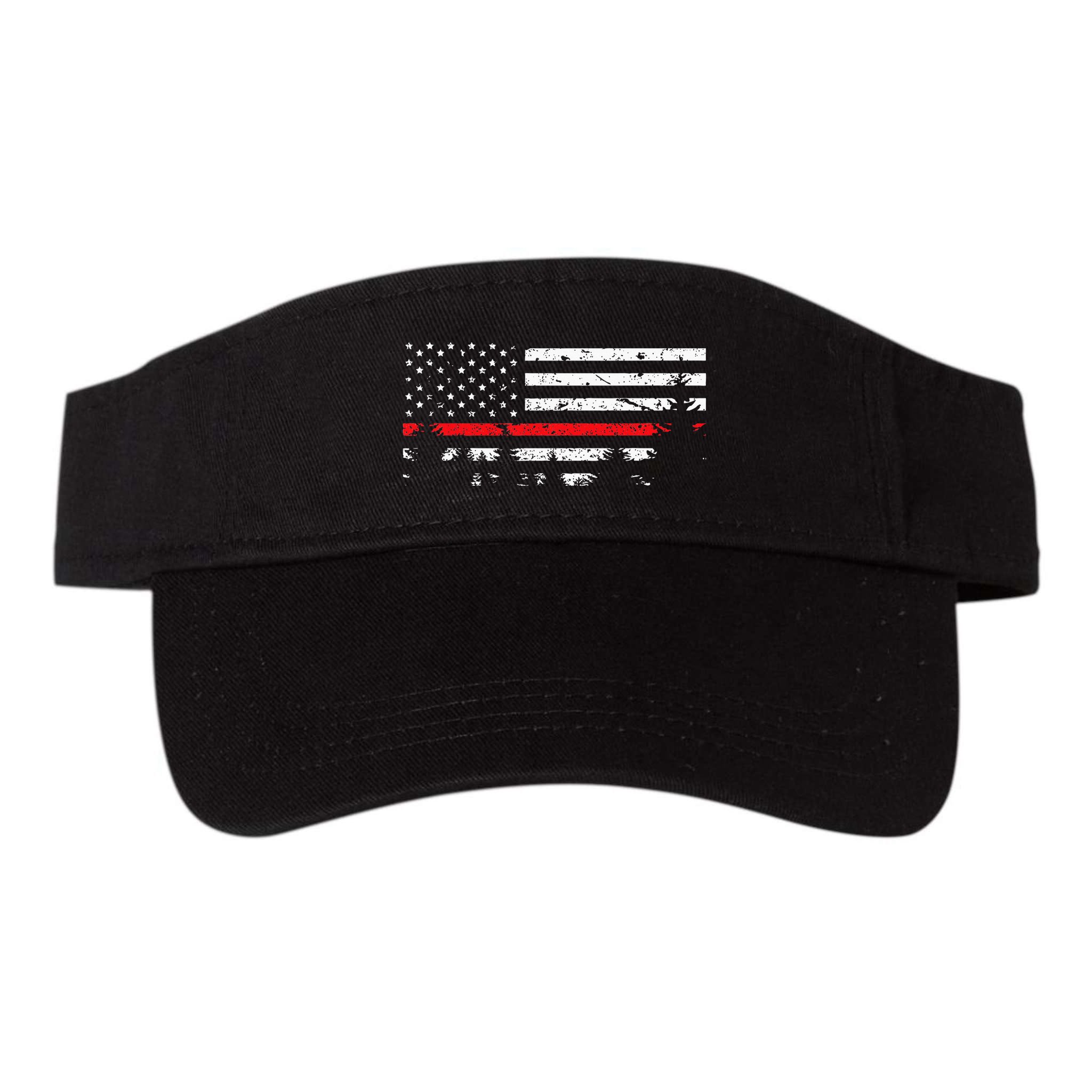Wildland Firefighter Red Line American Flag Visor