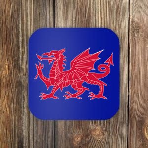 Welsh Flag Red Dragon In Red And White Gift Coaster