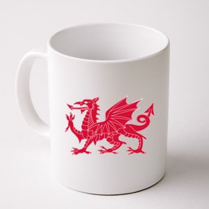 Welsh Flag Red Dragon In Red And White Gift Coffee Mug