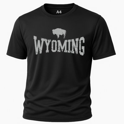 Wyoming Flag Retro Home State Vintage Distressed Performance Shirt