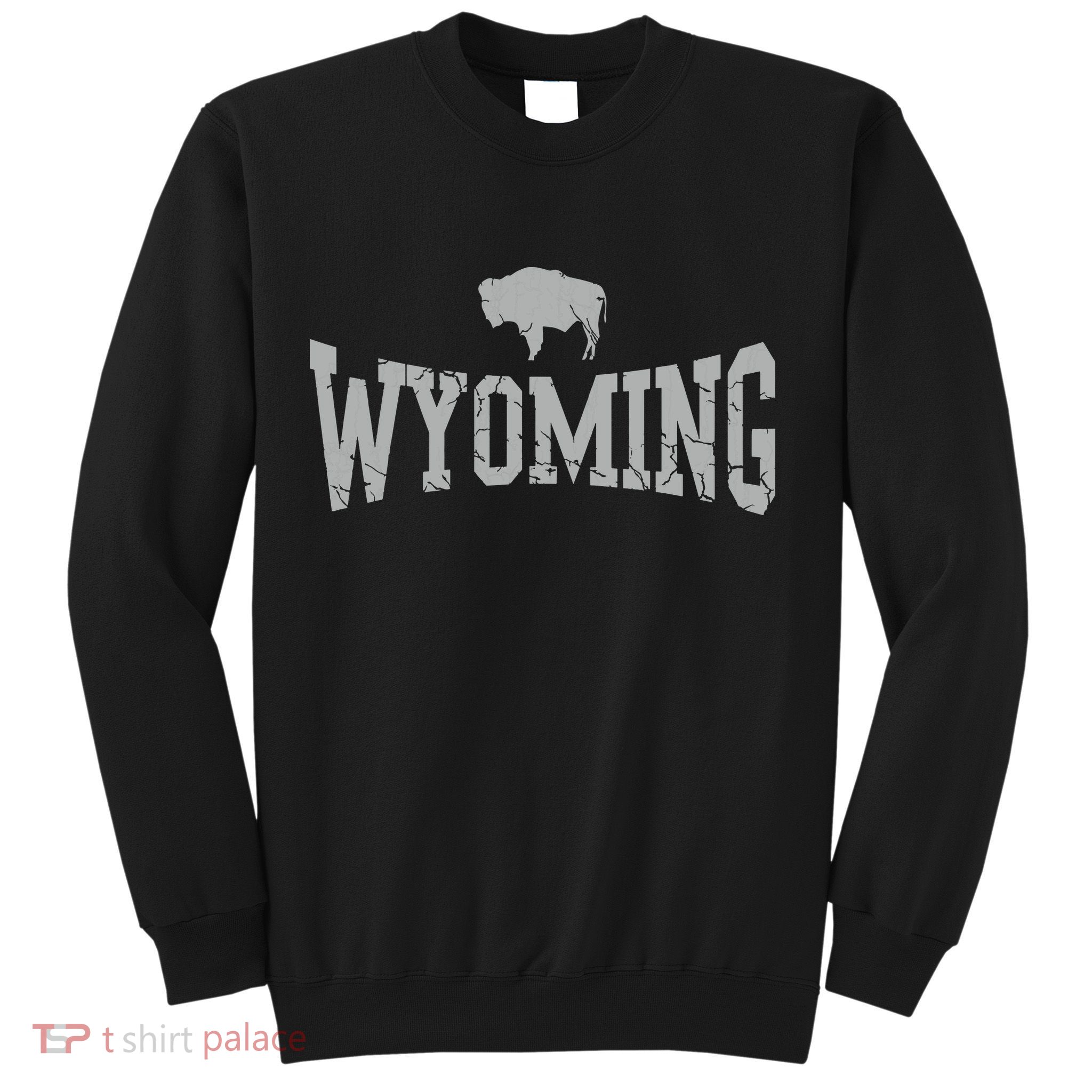 Wyoming Flag Retro Home State Vintage Distressed Sweatshirt
