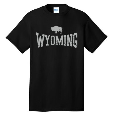 Wyoming Flag Retro Home State Vintage Distressed Tall T-Shirt