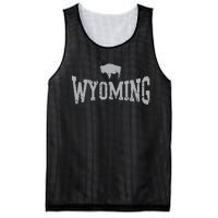 Wyoming Flag Retro Home State Vintage Distressed Mesh Reversible Basketball Jersey Tank