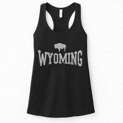 Wyoming Flag Retro Home State Vintage Distressed Womens Tank Top