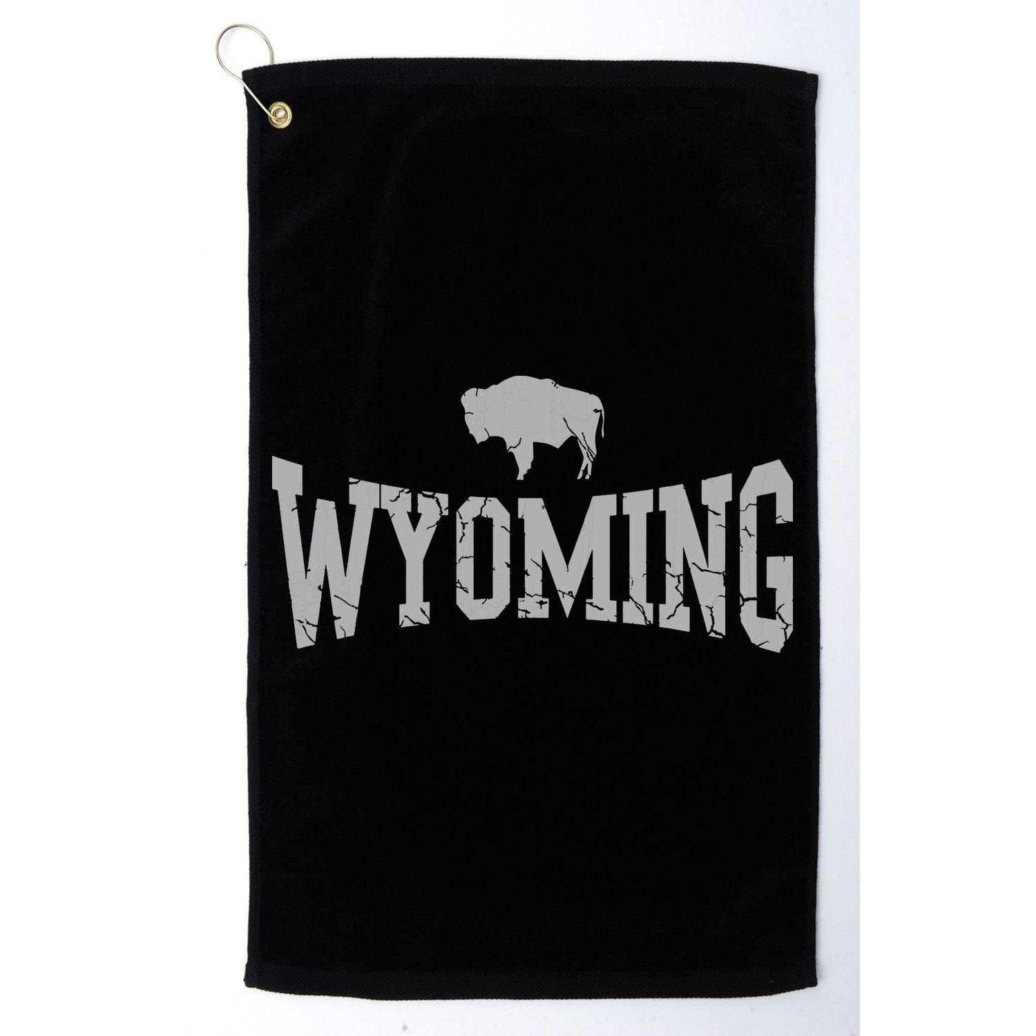 Wyoming Flag Retro Home State Vintage Distressed Golf Towel