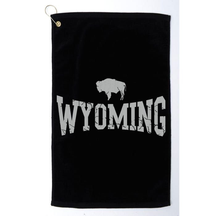 Wyoming Flag Retro Home State Vintage Distressed Golf Towel
