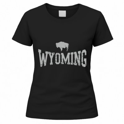 Wyoming Flag Retro Home State Vintage Distressed Women's T-Shirt