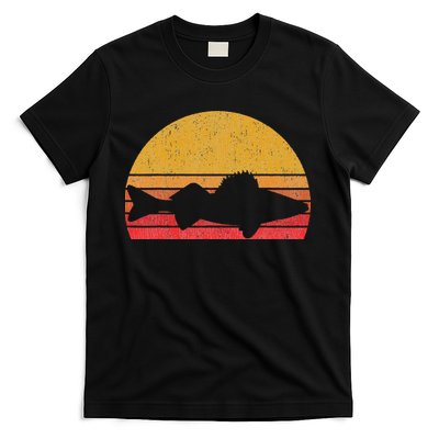 Walleye Fishing Retro Walleye Sauger Fisherman T-Shirt