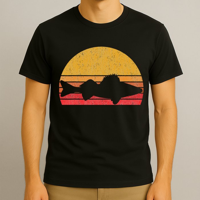 Walleye Fishing Retro Walleye Sauger Fisherman T-Shirt