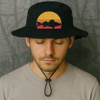 Walleye Fishing Retro Walleye Sauger Fisherman Bucket Hat