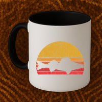 Walleye Fishing Retro Walleye Sauger Fisherman Mug