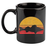 Walleye Fishing Retro Walleye Sauger Fisherman 11oz C Handle Ceramic Mug