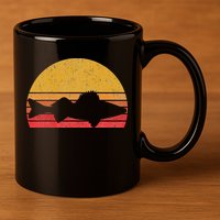 Walleye Fishing Retro Walleye Sauger Fisherman 11oz C Handle Ceramic Mug