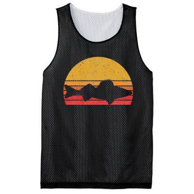 Walleye Fishing Retro Walleye Sauger Fisherman Mesh Reversible Basketball Jersey Tank