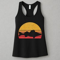 Walleye Fishing Retro Walleye Sauger Fisherman Womens Tank Top