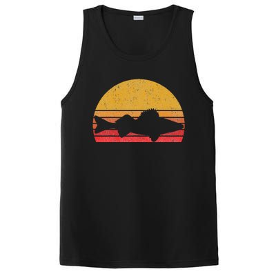 Walleye Fishing Retro Walleye Sauger Fisherman PosiCharge Competitor Tank