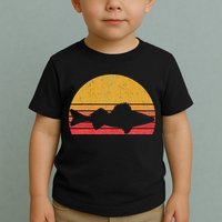 Walleye Fishing Retro Walleye Sauger Fisherman Toddler T-Shirt
