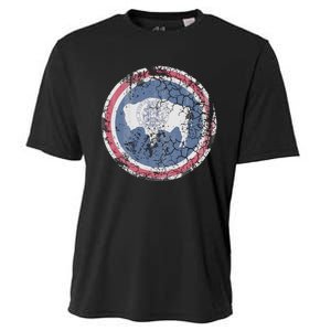 Wyoming Flag Retro Fade Family Cooling Performance Crew T-Shirt