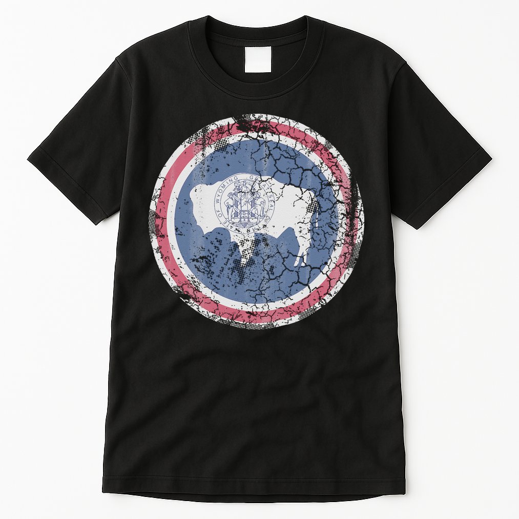 Wyoming Flag Retro Fade Family Tall T-Shirt