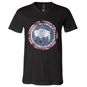 Wyoming Flag Retro Fade Family V-Neck T-Shirt