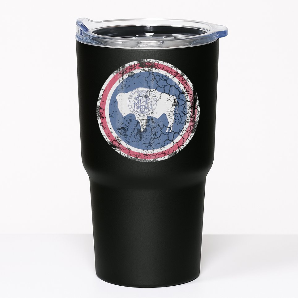 Wyoming Flag Retro Fade Family Tumbler