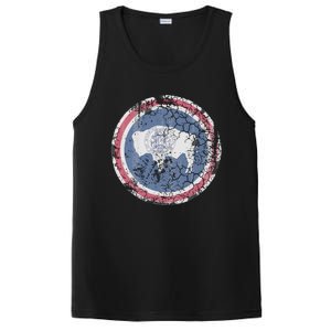 Wyoming Flag Retro Fade Family PosiCharge Competitor Tank