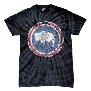 Wyoming Flag Retro Fade Family Tie-Dye T-Shirt