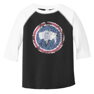 Wyoming Flag Retro Fade Family Toddler Fine Jersey T-Shirt