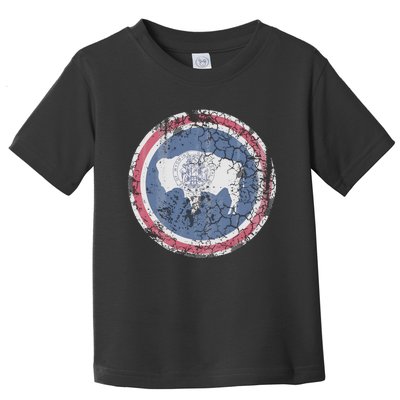 Wyoming Flag Retro Fade Family Toddler T-Shirt