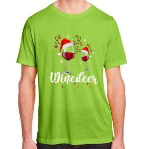 Winedeer Funny Reindeer Wine Christmas Funny Specialty Cool Gift Adult ChromaSoft Performance T-Shirt