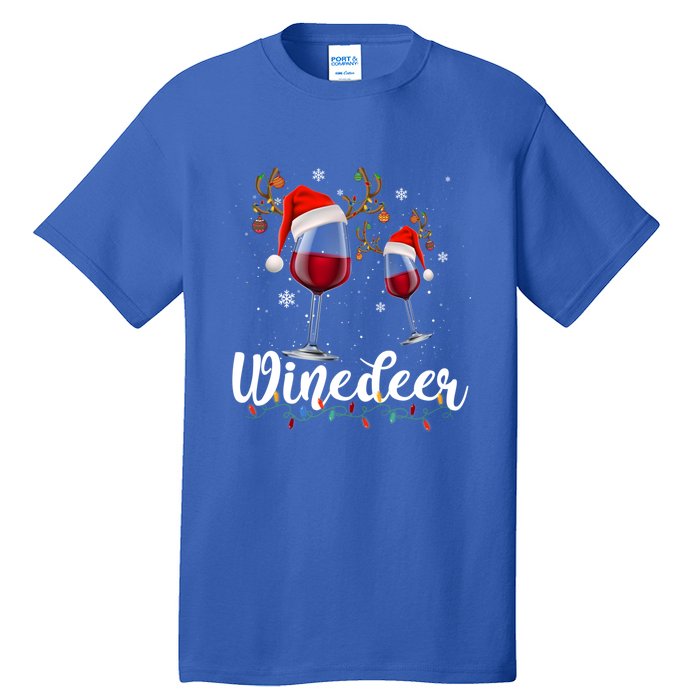 Winedeer Funny Reindeer Wine Christmas Funny Specialty Cool Gift Tall T-Shirt