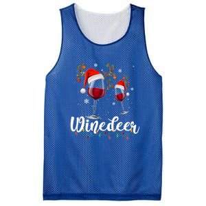 Winedeer Funny Reindeer Wine Christmas Funny Specialty Cool Gift Mesh Reversible Basketball Jersey Tank