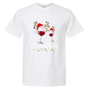 Winedeer Funny Reindeer Wine Christmas Funny Specialty Cool Gift Garment-Dyed Heavyweight T-Shirt