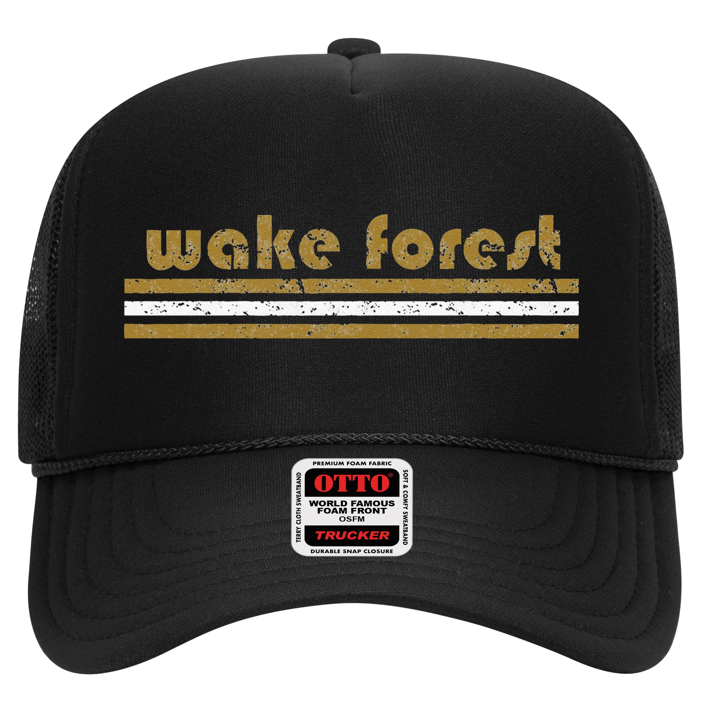 Wake Forest Retro Three Stripe Vintage Throwback Hat