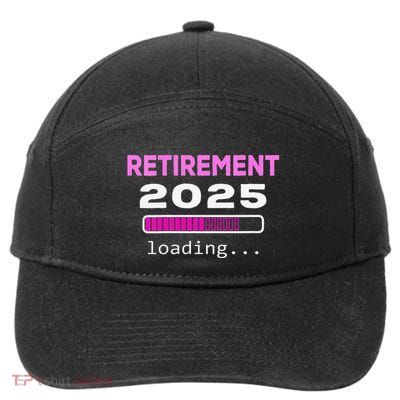 Women Funny Retirement 2025 Loading Retirement Countdown 7-Panel Snapback Hat