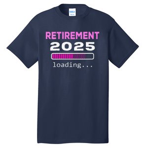 Women Funny Retirement 2025 Loading Retirement Countdown Tall T-Shirt