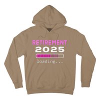 Women Funny Retirement 2025 Loading Retirement Countdown Hoodie